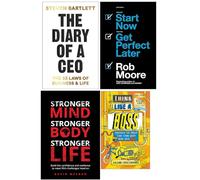 The Diary of a CEO [Hardcover], Start Now Get Perfect Later, Mindset With Muscle, Think Like a Boss 4 Books Collection Set