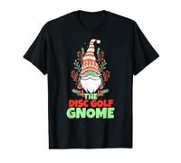 The Disc Golf Gnomo Navidad Frisbee Golf Player Camiseta gráfica económica