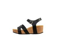 The Divine Factory Sandalias 'Noga Ety Edge Leder-Sandalen mit Keilabsatz' negro 40 EUR