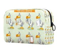 The Dodo Bird - Bolsa de cosméticos estilo hipster para mujer, neceser de viaje, bolsa organizadora de maquillaje grande con cremallera, multicolor, 18.5x7.5x13cm/7.3x3x5.1in, Neceser