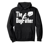The Dog Father Amantes de los Perros Sudadera con Capucha, Unisex para Adultos, Negro, S