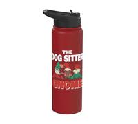 The Dog Sitter Gnomo Funny Dog Sitter Christmas Stainless Steel Insulated Water Bottle
