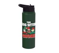 The Dog Sitter Gnomo Funny Dog Sitter Christmas Stainless Steel Insulated Water Bottle