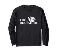 The DogFather Funny Dog Fur Dad Humor Día del Padre Hombres Manga Larga