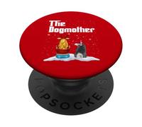 The Dogmother Akita Dog Mom Christmas Funny Puppy Xmas PopSockets PopGrip Adhesivo