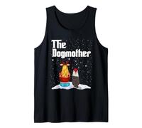 The Dogmother Bearded Collie Dog Mom Christmas Puppy Xmas Camiseta sin Mangas