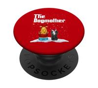 The Dogmother Cavalier Dog Mom Christmas Puppy Xmas PopSockets PopGrip Adhesivo