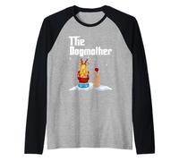 The Dogmother Chihuahua Dog Mom Christmas Funny Puppy Xmas Camiseta Manga Raglan