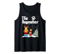 The Dogmother Chihuahua Dog Mom Christmas Funny Puppy Xmas Camiseta sin Mangas