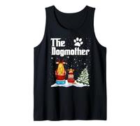 The Dogmother Corgi Dog Mom Christmas Funny Puppy Xmas Camiseta sin Mangas