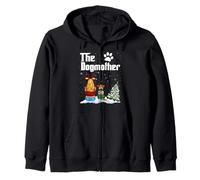 The Dogmother Corgi Dog Mom Christmas Funny Puppy Xmas Sudadera con Capucha