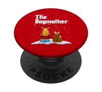 The Dogmother English Bulldog Dog Mom Christmas Puppy Xmas PopSockets PopGrip Adhesivo