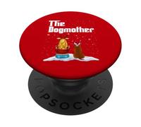The Dogmother Labrador Retriever Dog Mom Christmas Xmas PopSockets PopGrip Adhesivo