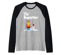 The Dogmother Maltese Dog Mom Christmas Puppy Xmas Camiseta Manga Raglan