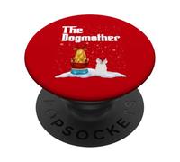 The Dogmother Maltese Dog Mom Christmas Puppy Xmas PopSockets PopGrip Adhesivo