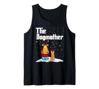 The Dogmother Poodle Dog Mom Christmas Puppy Xmas Camiseta sin Mangas