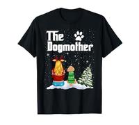 The Dogmother Poodle Dog Mom Christmas Xmas Camiseta