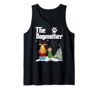 The Dogmother Poodle Dog Mom Christmas Xmas Camiseta sin Mangas