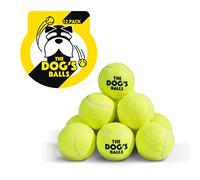The Dog's Balls Pelotas de tenis para perros, amarillas, medianas, paquete de 12