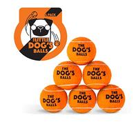 The Dog's Balls The Little Dog's Balls, pelotas de tenis para perros, paquete de 6 juguetes para perros naranja y amarillo, pelota de tenis fuerte para cachorros