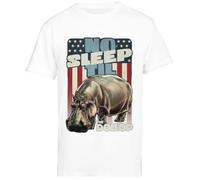 The Dollop - No Sleep Til Hippo Camiseta Blanca para Hombres De Manga Corta White Men tee Short Sleeve T-Shirt