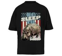 The Dollop - No Sleep Til Hippo Camiseta Negra Oversize Unisex Black Baggy tee Unisex Oversize T-Shirt
