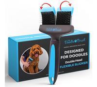 The Doodle Brush Cepillo Para Perros Doodles Con Un Doble Cabezal Goldendoodles, Labradoodle y Bernedoodle, Desenreda Pelo Largo y Rizado Kit De Aseo Para Perros Cepillo Alisador Para Erros