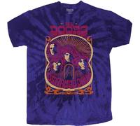 The Doors Camiseta con Logotipo Oficial de Strange Days Band, teñido Anudado, Color Azul, Unisex, Azul, S