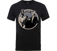 The Doors - T-Shirt da uomo retrò Circle Jim Morrison Rock Black