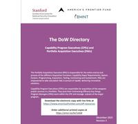 The DoW Directory: Portfolio Acquisition Executives (PAEs), Capability Program Executives (CPEs) and Program Executive Offices (PEOs)
