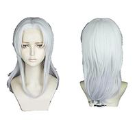 The Dragon Prince Rayla Wigs 60cm Silver White Curly Synthetic Cosplay Costume Wigs + Wig Cap