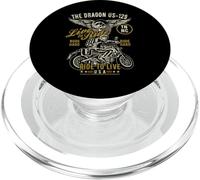 The Dragon US-129 TN NC USA - Motocicleta con diseño Desgastado PopSockets PopGrip para MagSafe