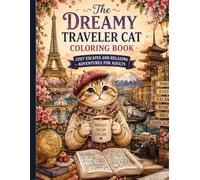 The Dreamy Traveler Cat Coloring Book: Cozy Escapes and Relaxing Adventures for Adults