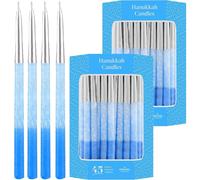 The Dreidel Company 45 Hanukkah metlico Hanukkah Las velas de Chanuka de mano de mano contagados con esmalte con esmalte.