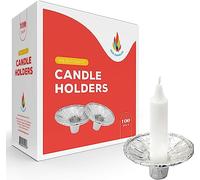 The Dreidel Company Portavelas Desechables Extra Pesados, Paquete de 100 Unidades, Taza de Goteo desechable para Velas, Taza de Goteo de Papel de Aluminio Bobeches