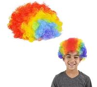 The Dreidel Company Rainbow Clown Wig Dressory Accessory Feat Play Party Favor (peluca de payasos Rainbow)