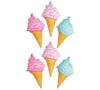 The Dreidel Company Surtido de conos de helado inflables, juguete para niñas y niños, 36 pulgadas de alto (paquete de 6)