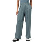 The Drop Amalia Relaxed Pleated Trousers Pantalones, Stormy Weather, S