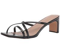 The Drop Amelie Sandalia de Tiras con Tacón Y Puntera Cuadrados talón, Negro, 40.5 EU