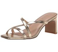 The Drop Amelie Sandalias de Tacón con Punta Cuadrada para Mujer, Oro, 37 EU
