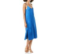 The Drop Ana Silky vestido de cuello en V Midi Slip para Mujer, Azul Clásico, XL