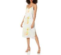The Drop Ana Silky vestido de cuello en V Midi Slip para Mujer, Multi Tie Dye, Medium