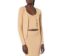 The Drop Anya Cárdigan Entallado de Canalé para Mujer, Curds & Whey, XL