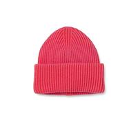 The Drop Bliss Gorro de Canalé de Dos Tonos para Mujer, Naranja Rojizo, Talla Única