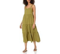 The Drop Britt Vestido Amplio tipo «Tent Dress» con Niveles para Mujer, Aceite de oliva, X-Small
