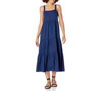 The Drop Britt Vestido Amplio tipo «Tent Dress» con Niveles para Mujer, Azul Marino, 4XL Grande