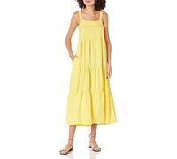 The Drop Britt Vestido Amplio Tipo «tent Dress» Con Niveles para Mujer, Limón, S