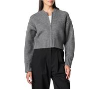 The Drop Brynne Bomber Sweater Cardigan Cárdigans, Carbón Jaspeado Medio, XXL