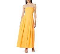 The Drop Carlota Strapless Linen Maxi Dress Vestidos, Banana, 5XL Grande