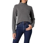 The Drop Carolina Drop Shoulder Mock Neck Pullover with Exposed Seams Suéter pulóver, Tornado Gris, S